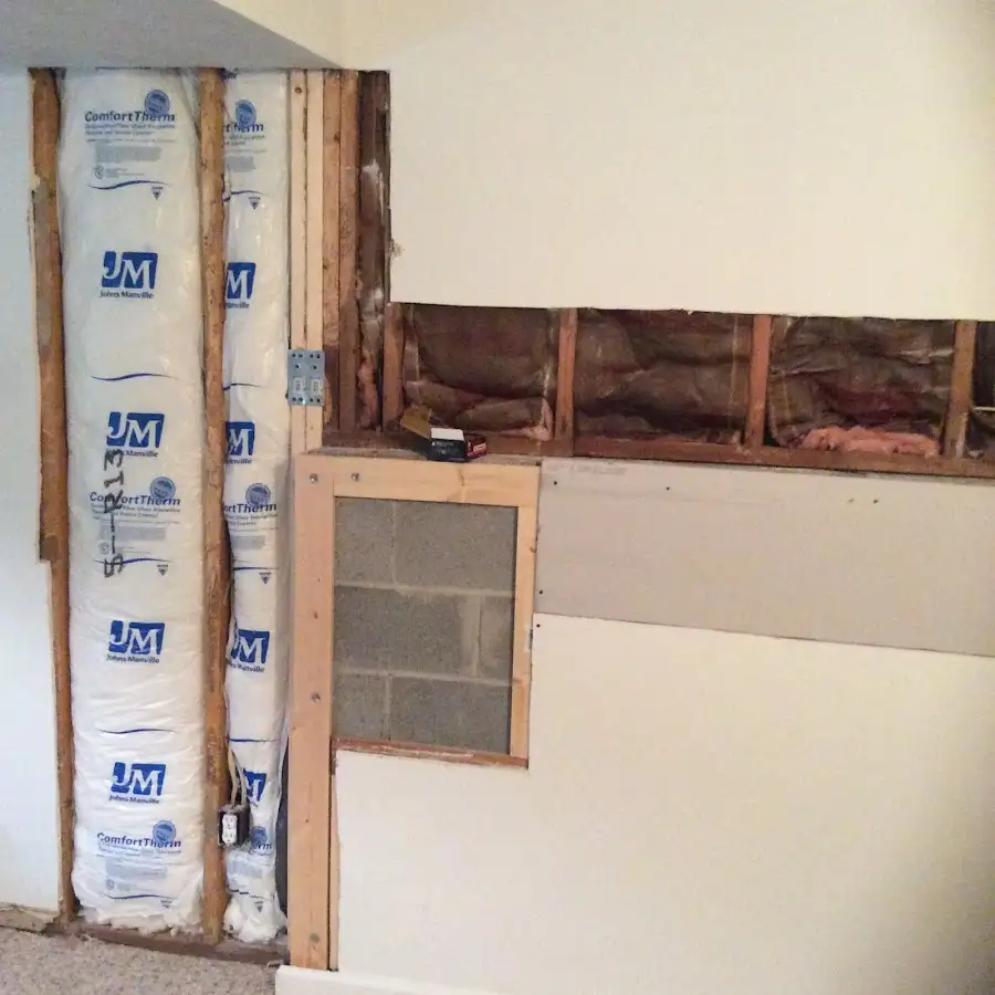Wall insulation replacement during Contents Cleaning & Restoration in Hoboken